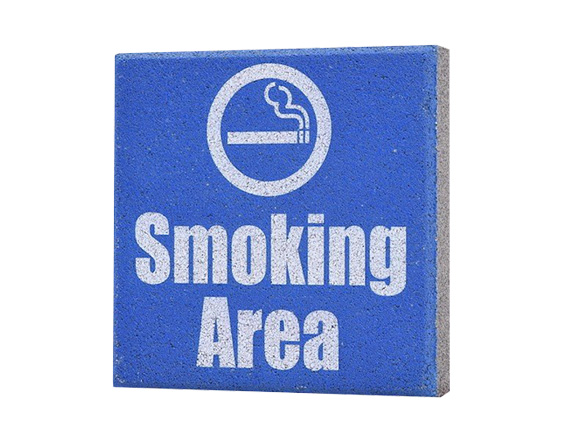 ガーデンサイン 平板ブロック「Smoking Area」