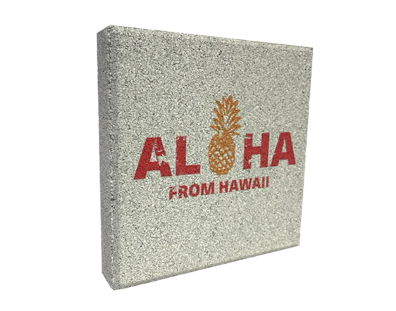 ガーデンサイン 平板ブロック「ハワイデザインD」